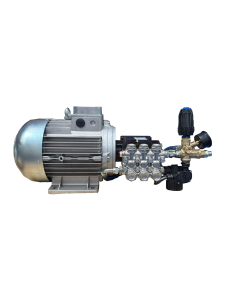 Grupo motor bomba profesional agua fría completo 120 bar 8 l/min