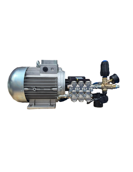 Grupo motor bomba profesional agua fráa completo 200 bar 30 l/min -