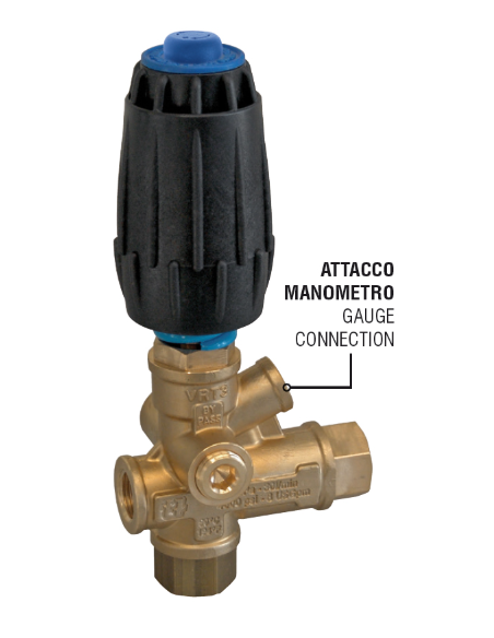 Valvula bypas VRT3 manometro + pomo azul