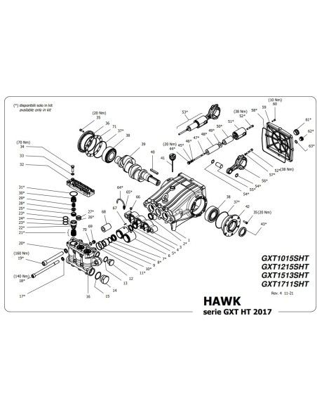 Bomba alta presión Hawk Leuco GXT1015SHTR 150 bar 100 l/min