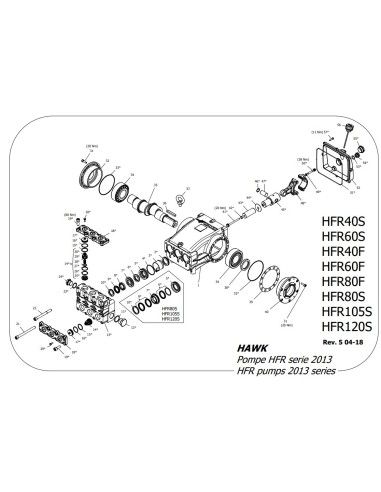 Bomba Hawk Leuco HFR60FR 280 bar 60 l/min 1450 RPM