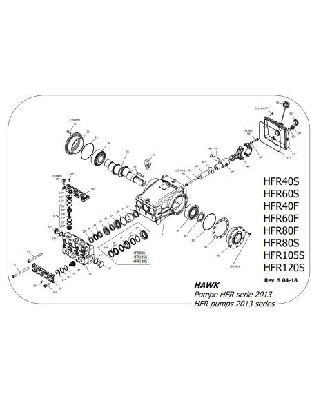 Bomba Hawk Leuco HFR60FR 280 bar 60 l/min 1450 RPM