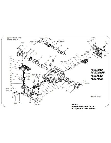 Bomba Hawk Leuco mxt1015r  150 bar 100 l/min  1450 rpm