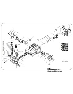 Bomba Hawk Leuco PXI1550IL 500 bar 15 l/min 1450 RPM 2