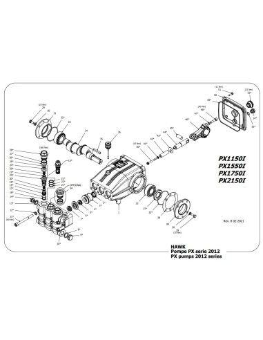 Bomba Hawk Leuco PXI1550IL 500 bar 15 l/min 1450 RPM