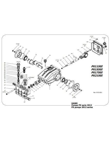 Bomba Hawk Leuco PXI1550IL 500 bar 15 l/min 1450 RPM
