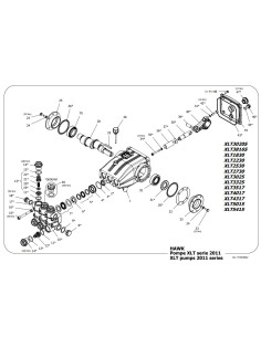Bomba Hawk Leuco xlt3020htir alta temperatura 200 bar 30 l/m 1450 rpm 2