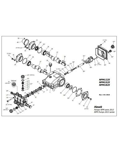 Bomba alta presión Hawk Leuco NPM1728GR 280 bar 17 l/min