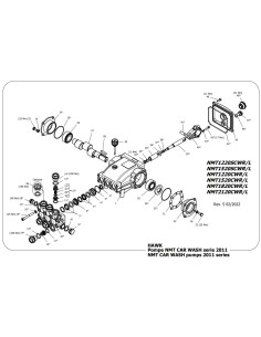 Bomba Hawk Leuco nmt2120cwr cw car wash 200 bar 21 l/min 1450 rpm 2
