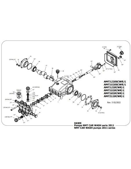 Bomba alta presión Hawk Leuco NMT2120CWR 200 bar 21 l/min