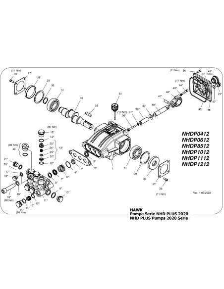 Bomba alta presión Hawk Leuco NHDP1515L 150 bar 15 l/min