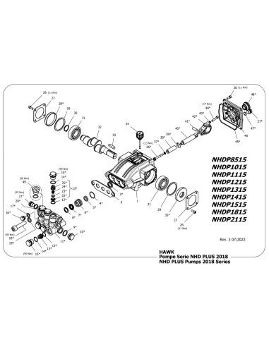 Bomba alta presión Hawk Leuco NHD1215R 150 bar 12 l/min