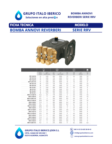 BOMBA AR RRV 4G36 D DX 1"+VALV.INT.SX 3400 RPM