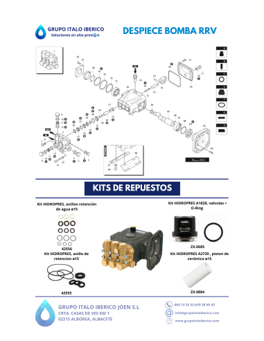 BOMBA AR RRV 4G36 D DX 1"+VALV.INT.SX 3400 RPM