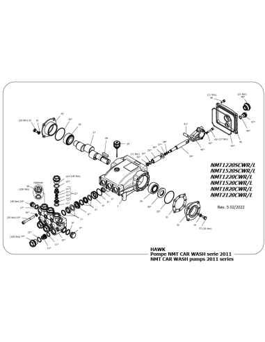 Bomba alta presión Hawk Leuco NMT1520CWR 200 bar 15 l/min