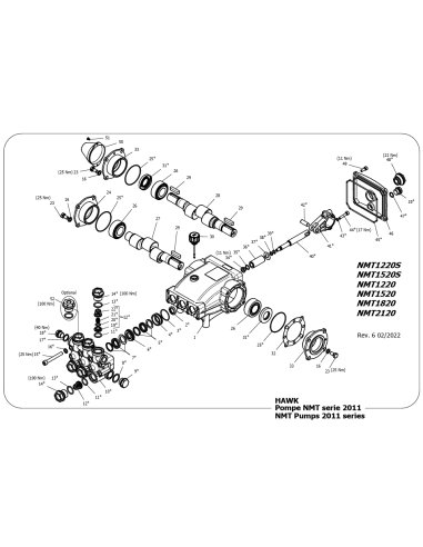 Bomba alta presión Hawk Leuco NMT2120R 200 bar 21 l/min