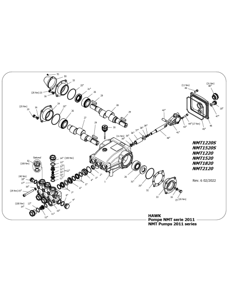 Bomba alta presión Hawk Leuco NMT2120R 200 bar 21 l/min