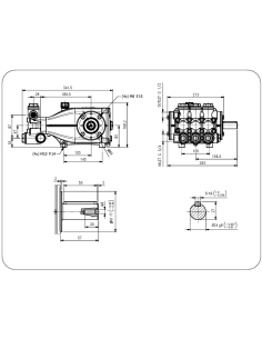 Bomba alta presión Hawk Leuco XLT2230IL 300 bar 22 l/min 2