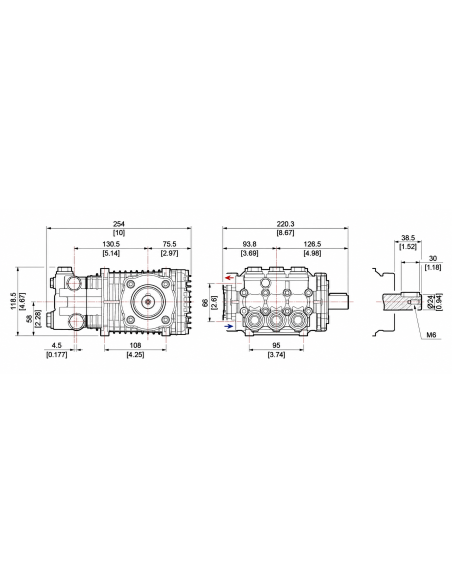 Bomba alta presión COMET FW2 5530 S 200 bar 21 l/min