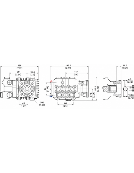 Bomba alta presión COMET LW 2020 S 140 bar 8 l/min