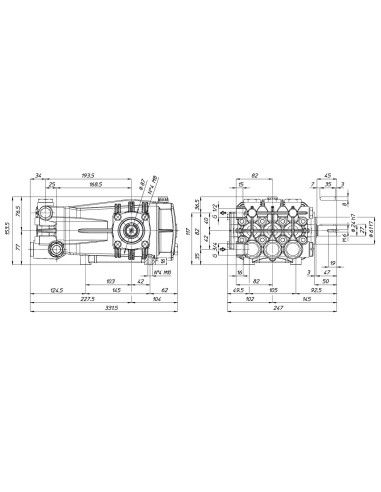 Bomba alta presión UDOR GC-21/20 S 200 bar 21 l/min