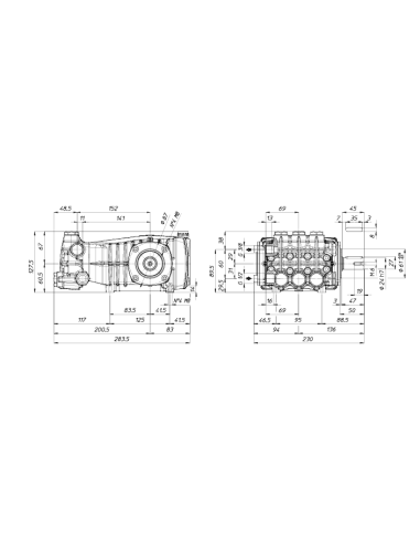 Bomba alta presión UDOR MKC-20/24 S 240 bar 20 l/min