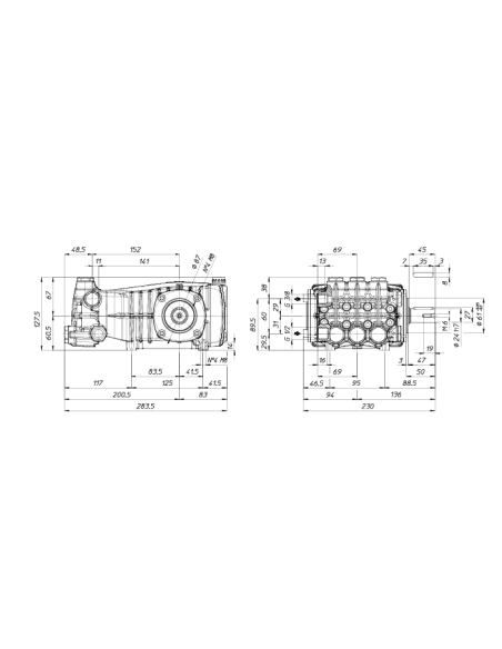 Bomba alta presión UDOR MKC-20/24 S 240 bar 20 l/min