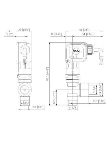 Presostato 250v 6a 25 bar (baja presion) - Máxima calidad