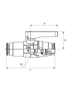 Llave de paso nebulizar 3/8 tubo - tubo 2