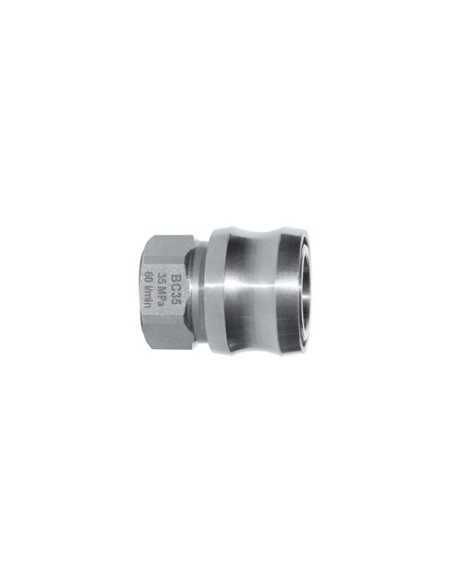 Enchufe rapido hembra acero niquelado 3/8 350 bar 60 l/min -