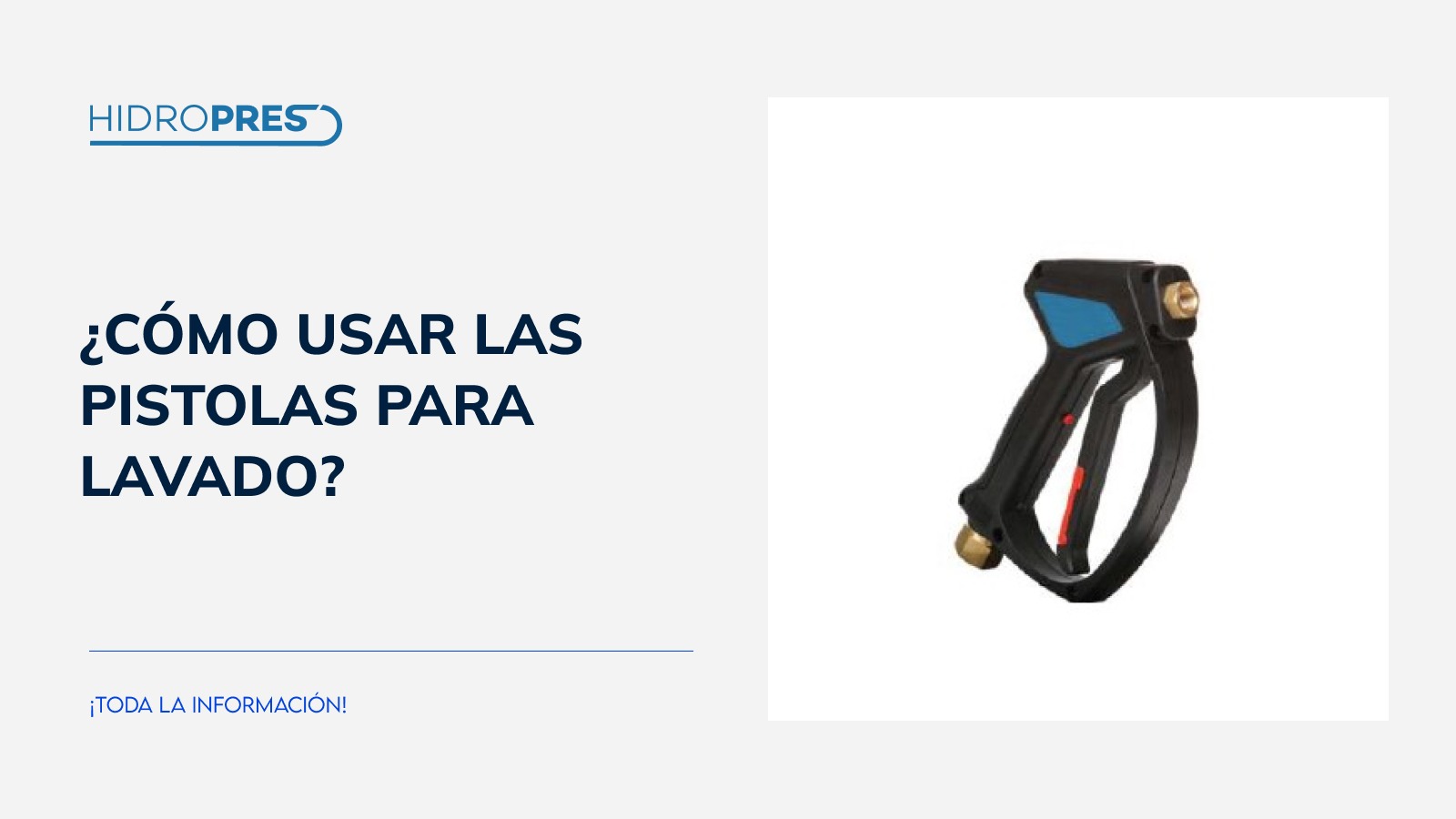 ¿Cómo usar las pistolas para lavado?